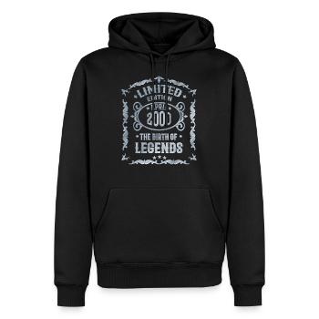 20 Geburtstag Geschenk - Geboren in 2000 - Männer Premium Bio Hoodie - Schwarz - Vorne - Nico (187cm)