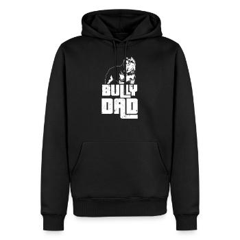 Bully Dad Herrchen American Bully Geschenkidee - Männer Premium Bio Hoodie - Schwarz - Vorne - Nico (187cm)