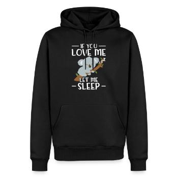 Langschläfer Schlafmütze Schlafshirt Geschenk Bett - Männer Premium Bio Hoodie - Schwarz - Vorne - Nico (187cm)