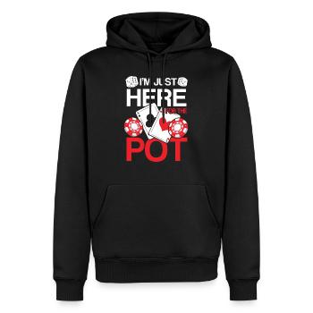 I'm Just Here For The Pot - Männer Premium Bio Hoodie - Schwarz - Vorne - Nico (187cm)