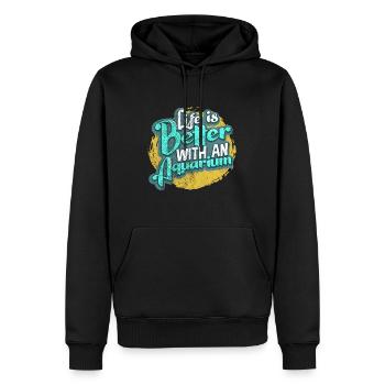 Aquarium - Sweat à capuche Premium bio Homme - noir - Devant - Nico (187cm)
