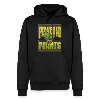 Propulsé par des plantes végétariennes végétaliennes - Sweat à capuche Premium bio Homme - noir - Devant - Nico (187cm)