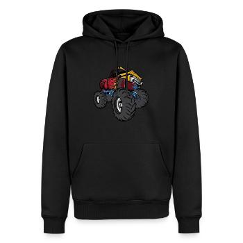 Monster Truck - Männer Premium Bio Hoodie - Schwarz - Vorne - Nico (187cm)