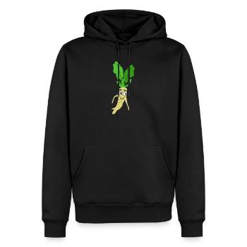 Rettich Witziges Gemüse Gesund Natur - Männer Premium Bio Hoodie - Schwarz - Vorne - Nico (187cm)