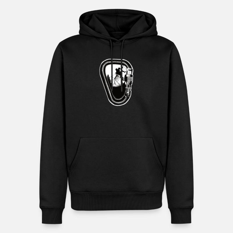 Alpinistes bouldering - Sweat à capuche Premium bio Homme - noir