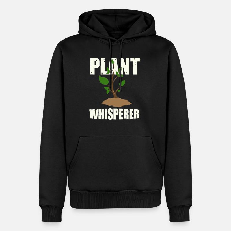 Murmure végétal - Sweat à capuche Premium bio Homme - noir