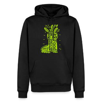 Je cultive ma propre nourriture Jardinier drôle - Sweat à capuche Premium bio Homme - noir - Devant - Nico (187cm)
