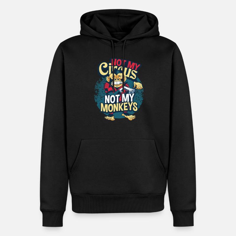 Affe - Männer Premium Bio Hoodie - Schwarz