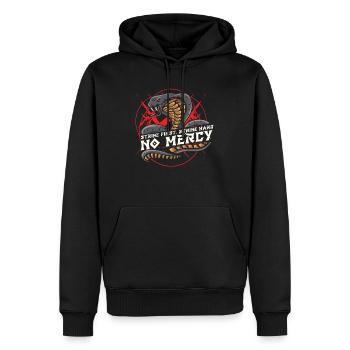 Strike First Strike Hard Martial Arts Mixed Martial - Men’s Premium Organic Hoodie - black - Front - Nico (187cm)