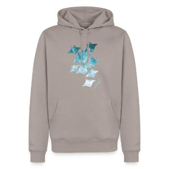 Ray Wildlife - Men’s Premium Organic Hoodie - taupe - Front - Nico (187cm)