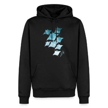 Ray Wildlife - Sweat à capuche Premium bio Homme - noir - Devant - Nico (187cm)