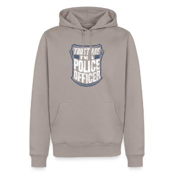 Poliziotto - Felpa con cappuccio ecologica premium da uomo - talpa - Fronte - Nico (187cm)
