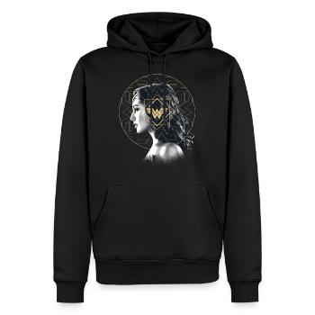Wonder Woman 1984 Profil Porträt - Männer Premium Bio Hoodie - Schwarz - Vorne - Nico (187cm)