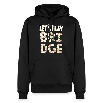 Lustiges Bridge Spieler Kartenspiel - Männer Premium Bio Hoodie - Schwarz - Vorne - Nico (187cm)