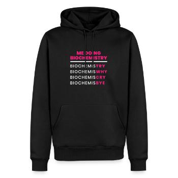 biochimie - Sweat à capuche Premium bio Homme - noir - Devant - Nico (187cm)