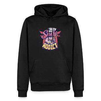 Sushi - Sweat à capuche Premium bio Homme - noir - Devant - Nico (187cm)