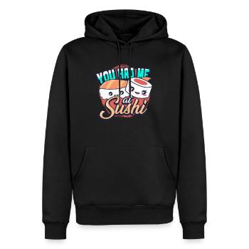 Sushi - Männer Premium Bio Hoodie - Schwarz - Vorne - Nico (187cm)