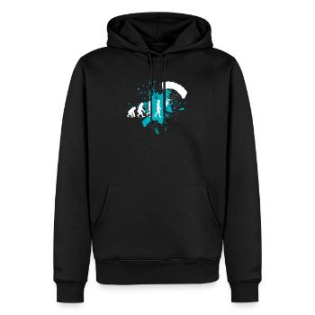 Paragliding Gleitschirm - Männer Premium Bio Hoodie - Schwarz - Vorne - Nico (187cm)