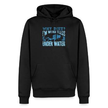 Plongée sous-marine - Sweat à capuche Premium bio Homme - noir - Devant - Nico (187cm)