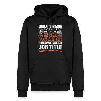 Library Media Specialist - Männer Premium Bio Hoodie - Schwarz - Vorne - Nico (187cm)