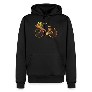 vélo e 118 - Sweat à capuche Premium bio Homme - noir - Devant - Nico (187cm)