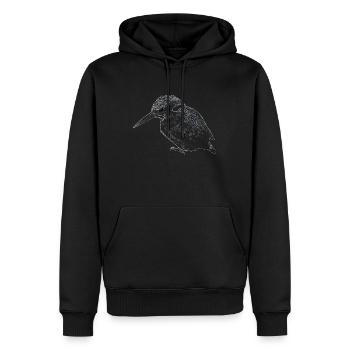 Eisvogel - Männer Premium Bio Hoodie - Schwarz - Vorne - Nico (187cm)
