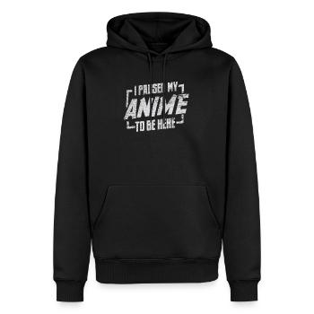 Anime - Männer Premium Bio Hoodie - Schwarz - Vorne - Nico (187cm)