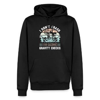 Ich stürze kein lustiges Mountainbike-Geschenk ab - Männer Premium Bio Hoodie - Schwarz - Vorne - Nico (187cm)