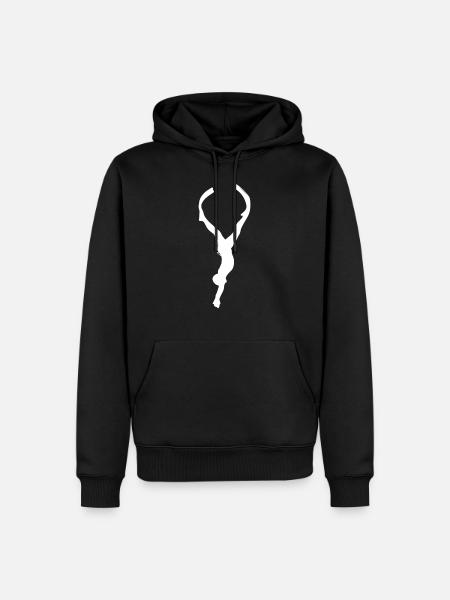 Apnoe Freediving Geschenk Natur See Urlaub - Männer Premium Bio Hoodie - Schwarz