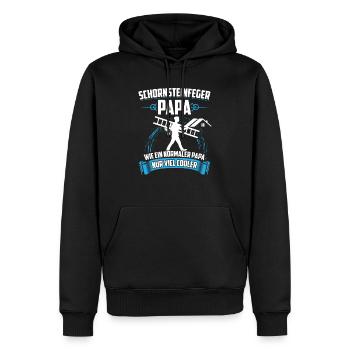 Schornsteinfeger Papa Vatertag Geschenk - Männer Premium Bio Hoodie - Schwarz - Vorne - Nico (187cm)