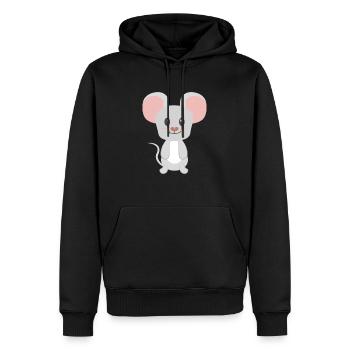 mouse - Men’s Premium Organic Hoodie - black - Front - Nico (187cm)