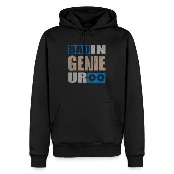 Bauingenieur Ingenieur Student Mechaniker Physik - Männer Premium Bio Hoodie - Schwarz - Vorne - Nico (187cm)