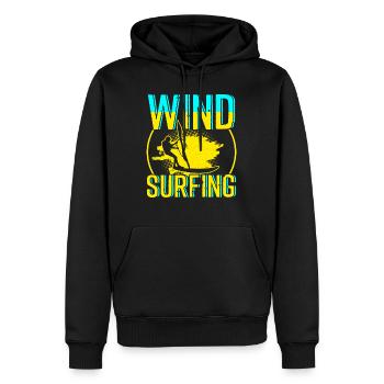Windsurfing - Männer Premium Bio Hoodie - Schwarz - Vorne - Nico (187cm)