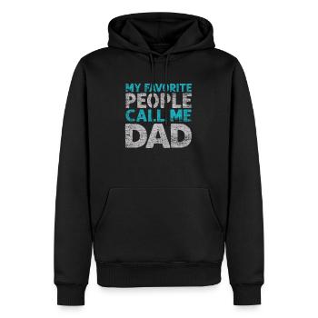 Daddy Father's Day - Men’s Premium Organic Hoodie - black - Front - Nico (187cm)