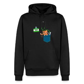 Hunde-Tierarzt - Tierarzt - Männer Premium Bio Hoodie - Schwarz - Vorne - Nico (187cm)