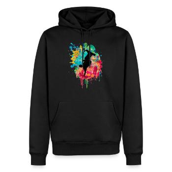 stuntscooter kickscooter scooter kick scooter eroller - Sweat à capuche Premium bio Homme - noir - Devant - Nico (187cm)