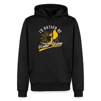Je préfère être le ski nautique - Sweat à capuche Premium bio Homme - noir - Devant - Nico (187cm)