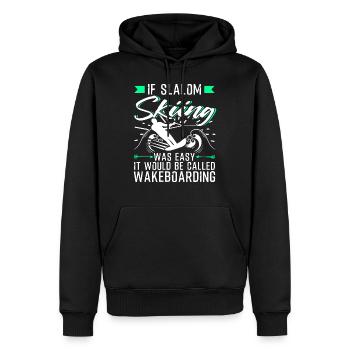 Ski de slalom aquatique drôle - Sweat à capuche Premium bio Homme - noir - Devant - Nico (187cm)