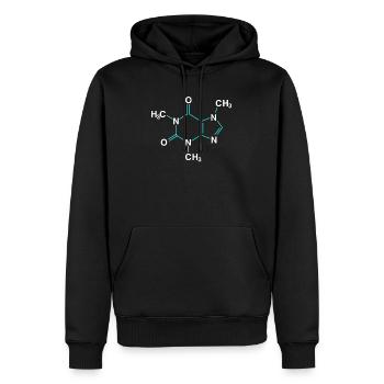 Caféine - Sweat à capuche Premium bio Homme - noir - Devant - Nico (187cm)