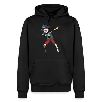 Dabbing pirat squelette Dab pirates pirates - Sweat à capuche Premium bio Homme - noir - Devant - Nico (187cm)