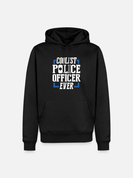 Polizist Polizei - Männer Premium Bio Hoodie - Schwarz