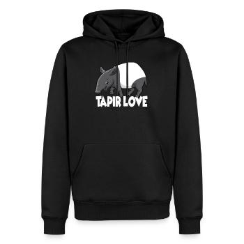 Tapir Love Tapiere Lieblingstier - Männer Premium Bio Hoodie - Schwarz - Vorne - Nico (187cm)