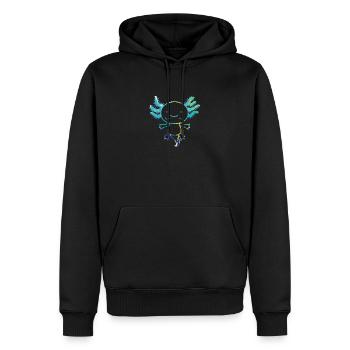 Tshirt coloré Amphibian Axolotl drôle - Sweat à capuche Premium bio Homme - noir - Devant - Nico (187cm)