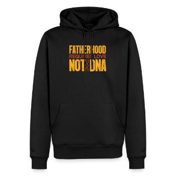 Stepfather - Men’s Premium Organic Hoodie - black - Front - Nico (187cm)