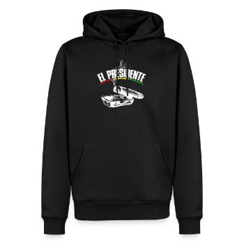 Tropico El Presidente Gamer Geek Cuba Chef Boss - Männer Premium Bio Hoodie - Schwarz - Vorne - Nico (187cm)