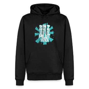pilote - Sweat à capuche Premium bio Homme - noir - Devant - Nico (187cm)