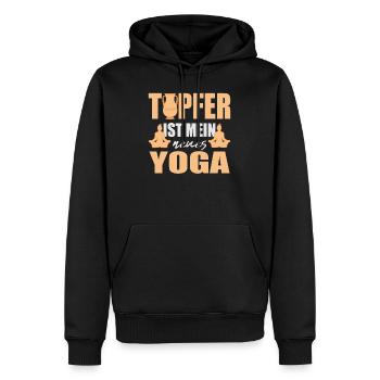 Poterie ma nouvelle passion de potier de yoga - Sweat à capuche Premium bio Homme - noir - Devant - Nico (187cm)