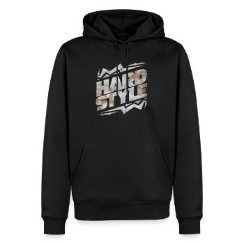 Hardstyle Techno - Männer Premium Bio Hoodie - Schwarz - Vorne - Nico (187cm)