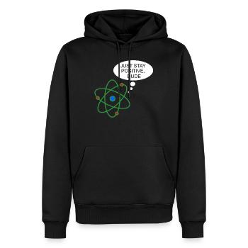 Proton Drôle Science Chimie Physique Nerd - Sweat à capuche Premium bio Homme - noir - Devant - Nico (187cm)