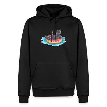 Cane Corso Donut Beach Vacation Summer Travel - Sweat à capuche Premium bio Homme - noir - Devant - Nico (187cm)